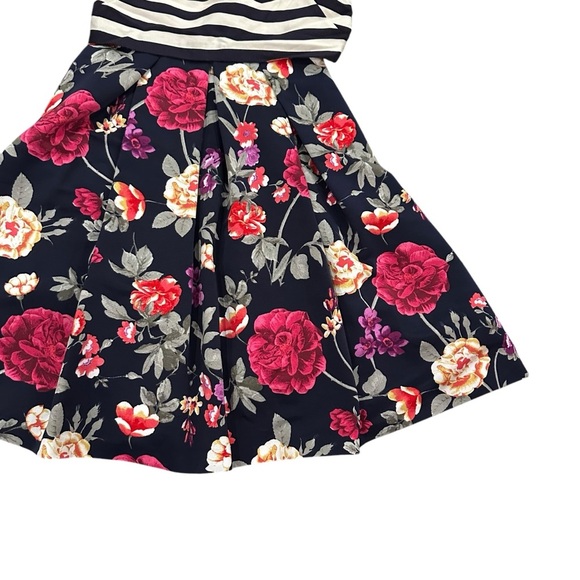 Anthropologie Moulinette Soeurs Split Print Striped & Floral Dress - Picture 4 of 10